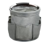 Kesper Panier de nettoyage universel - Panier de rangement et de nettoyage en polyester et acier inoxydable - 29 x 28 x 26,5 cm - Avec poches extérieures et grand compartiment intérieur - 89173