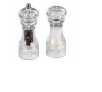 KESPER Pfeffermühle und Salzstreuer Acryl 14cm Ø6cm