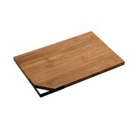 KESPER | Planche à découper avec poignée, matériau: bambou, métal, dimensions: 38 x 25 x 1,6 cm, couleur: marron, noir | 59370