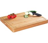KESPER Planche à découper Bambou FSC®, 50 x 40 x 5 cm, avec rainure à jus & poignée encastrée, extra solide et durable, 58125