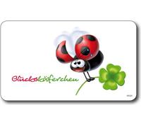 Kesper Planche à découper décor "Coccinelle" 23,5 x 14 cm, mélamine