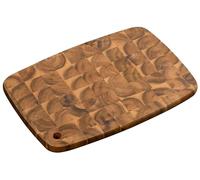 KESPER | Planche à découper professionnelle avec trou de suspension, matériau : bois d'acacia (bois de finition), dimensions : 40 x 28 x 2 cm, couleur : marron, naturel | 28153