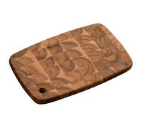 KESPER | Planche à découper professionnelle avec trou de suspension, matériau : bois d'acacia (bois de finition), dimensions : 32 x 22 x 2 cm, couleur : marron, naturel | 28152