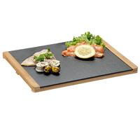 KESPER Plateau de buffet ardoise et bambou