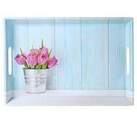 Kesper Plateau de service 77392 Tulipe 50 x 35 x 4,5 cm