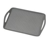 Kesper Plateau de service 77207 – Plastique, 45,5 x 32 x 4,5 cm, Gris