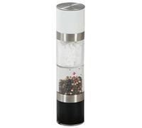 Kesper Set poivre et sel avec 2 moulins – Plastique/acier, transparent, 30x30x15 cm