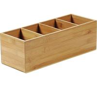 KESPER Range-couverts Bambou FSC®, 70850, 4 compartiments, dimensions : 35 x 14 x 12 cm, organisateur durable pour la cuisine & la table