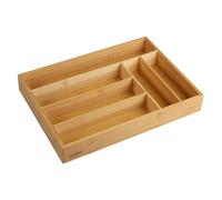 Kesper | Range-couverts en bambou FSC | 35,5 x 25,5 cm | Range-couverts avec 6 compartiments pour tiroirs | Organisation de cuisine durable | 58083