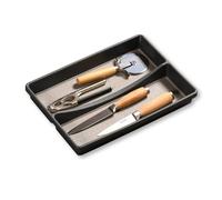 Kesper Range-couverts pour tiroir 30093, matière : plastique (PP), dimensions : 32,5 x 23 x 4,5 cm, couleur : gris
