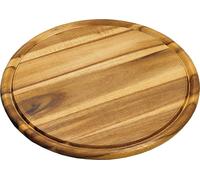 Kesper Assiette en bois d'acacia certifié FSC® ø 30 cm - Lot de 10 - Viande, Pizza, Charcuterie & Fromage - Résistant à l'humidité - Durable - Non lavable au lave-vaisselle