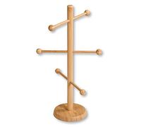 Kesper | Support bretz'n et saucisses, 6 bras, matériau: bambou, Dimensions: Ø 15 cm/Hauteur: 50 cm, Couleur: marron | 58616