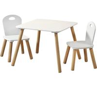 KESPER® Table d'enfant avec 2 chaises blanc - Ensemble de meubles pour enfants certifié FSC | Ensemble de meubles pour chambre d'enfant & aire de jeux | 3 pièces 1771213