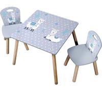 KESPER Table et deux chaises pour enfants Motif lama 17702