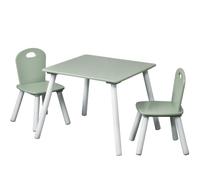 Kesper Table pour Enfant avec 2 chaises, Blanc/Vert Sauge | 1773313