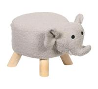 Kesper - Tabouret Design éléphant - env. 47 × 25 × 25 cm - Bois de pin FSC - Polyester - Jusqu'à 50 kg - Monté - 17451