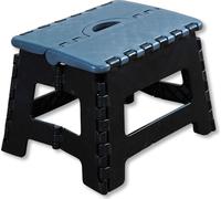 KESPER Tabouret pliant Noir - Marchepied pliant - 35 x 27 x 22 cm - Tabouret marchepied stable pour la maison, le garage & les enfants - peu encombrant - Modèle 70527