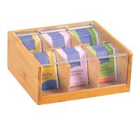 Kesper Boîte à thé 58903 – Bambou marron 22 x 21 x 9,5 cm