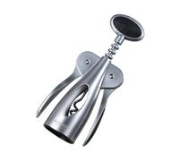 KESPER - Tire-bouchon - Tire-bouchon à levier, robuste et élégant - env. 18,5 cm de longueur - Acier inoxydable avec alliage de zinc - pour bouteilles de vin, cuisine & bar- 90467