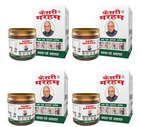 Kesri Marham Masseur fabriqué avec une formulation naturelle et ayurvédique avec forte odeur (grande taille), 100 g, anti-adhésif, absorption rapide, couleur orange (lot de 3)