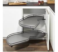 Kesseböhmer LeMans II anthracite gauche pivotant Armoire d‘Angle Largeur Porte 60 cm Hauteur 650 - 800 mm de SOTECH