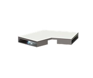 Kessel connecteur 45100.03 Inox brossé, Winkel 30 degrés