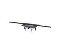 Kessel rigole de douche 45302.11 1100 mm, noir brossé, Megastop