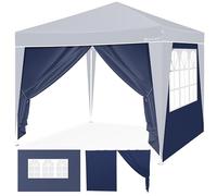 KESSER® 2X Paroi latérale pour pavillon 3x3m - Pop Up | Pliable | Peu encombrant | rangeable| avec Fermeture éclair| fenêtre latérale Transparent| Résistant aux intempéries - Bleu