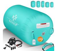 KESSER® Air Roll Airtrack Rouleau de gymnastique gonflable | Avec sac de transport & pompe à air électrique | Barrel Gymnastique Tumbling | Rouleau de yoga, tapis de gymnastique, rouleau de fitness