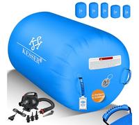 KESSER® Air Roll Airtrack Rouleau de gymnastique gonflable | Avec sac de transport & pompe à air électrique | Barrel Gymnastique Tumbling | Rouleau de yoga, tapis de gymnastique, rouleau de fitness
