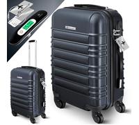 KESSER® Bagage Cabine Valise rigide de Voyage 55L Avec Roulettes et Poignée ABS Trolley Avec Serrure Anthracite