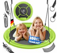 KESSER® Balançoire Nid d'Oiseau Suspendue Réglable pour Enfants, Vert, 100 cm