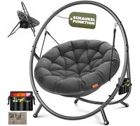 KESSER® Bali Fauteuil suspendu, jusqu'à 150 kg, intérieur et extérieur, coussin et poche latérale, panier suspendu, acier et mousse
