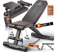 Kesser® Banc de musculation pliable avec dossier - Banc d'entraînement multifonctionnel avec capacité de charge de 500 kg | Banc réglable pour le développé couché | Banc incliné pour l'entraînement