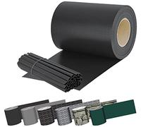 KESSER® Bandes brise-vue en PVC de Rouleau brise-vue Clôture en treillis double opaque | Résistant aux intempéries et au vent | Film de clôture brise-vue jardin Clôture de jardin, anthracite, 35 m