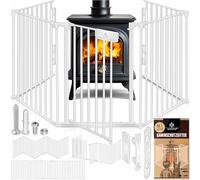 KESSER® Barrière de Protection pour cheminée avec Porte en métal, Barrière de sécurité pour Four, Barrière de sécurité pour Animaux, pour la sécurité des Enfants, 305cm