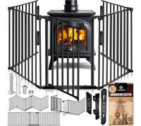 KESSER® Barrière de Protection pour cheminée avec Porte en métal, Barrière de sécurité pour Four, Barrière de sécurité pour Animaux, pour la sécurité des Enfants, 600cm