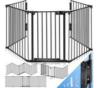 KESSER® Barrière de Protection pour cheminée avec Porte en métal, Barrière de sécurité pour Four, Barrière de sécurité pour Animaux, pour la sécurité des Enfants, 600cm