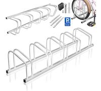 KESSER® Béquille de vélo avec panneau de stationnement | Support multiple avec espacement des roues de 37 cm pour largeur de pneu de 30 à 65 mm | Support de vélo pour montage au sol ou montage mural |
