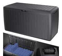 KESSER® Caisse de Rangement | Coffre à Coussins 290 litres avec Couvercle verrouillable et poignées | Coffre de Jardin, Anthracite