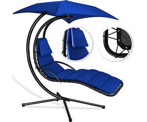 KESSER® Chaise Longue Flottante avec Parasol | Suspendue | de Relaxation | à Bascule | Hamac | Poids Maximal de 120 kg
