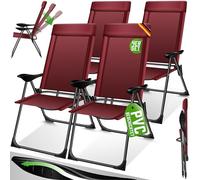 KESSER® Chaises de Jardin, Set Basic de 2 chaises, réglage en 7 Positions, résistantes aux intempéries, Chaise de Camping, Chaise de Balcon, Chaise Pliante, Jardin, terrasse