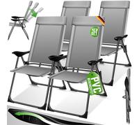 KESSER® Chaises de Jardin, Set Basic de 2 chaises, réglage en 7 Positions, résistantes aux intempéries, Chaise de Camping, Chaise de Balcon, Chaise Pliante, Jardin, terrasse