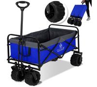 KESSER® Chariot à roulettes pliable à pneus larges bleu