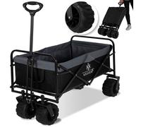 KESSER® Chariot à roulettes pliable à pneus larges noir