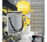 KESSER® Chariot de Courses Pliable avec Une capacité de 56 litres et Une Charge maximale de 50 kg | Chariot 3-en-1, Diable et Sac à bandoulière | Chariot de Courses Pliable avec Compartiment