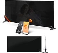 KESSER® Chauffage Infrarouge 600W - Aluminium - Économie D'énergie - 2 en 1 Debout et Mural - Électrique avec Détection de Fenêtre Ouverte + Télécommande et Contrôle par Application - Noir