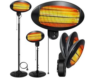 KESSER® Chauffage radiant 2000 Watt ✓ Infrarouge ✓ Chauffage sur pied ✓ Chauffage de terrasse ✓ Terasses ✓ Radiateur ✓ Réglable en hauteur ✓ Radiateur à quartz ✓ Intérieur - extérieur