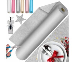 KESSER® Chemin de table en non-tissé moderne - 30 cm x 25 m - Décoration de table pour mariage, anniversaire, baptême, rentrée des classes et toutes les célébrations - Chemin de table lavable