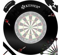 KESSER® Cible de fléchettes - Anneau de protection - Diamètre : 45 cm - Anneau de récupération rond stable - Accessoire de protection murale stable - Convient pour toutes les cibles de fléchettes -